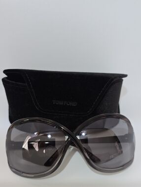 Tom Ford Women's Black/Gray Oversized Sunglasses